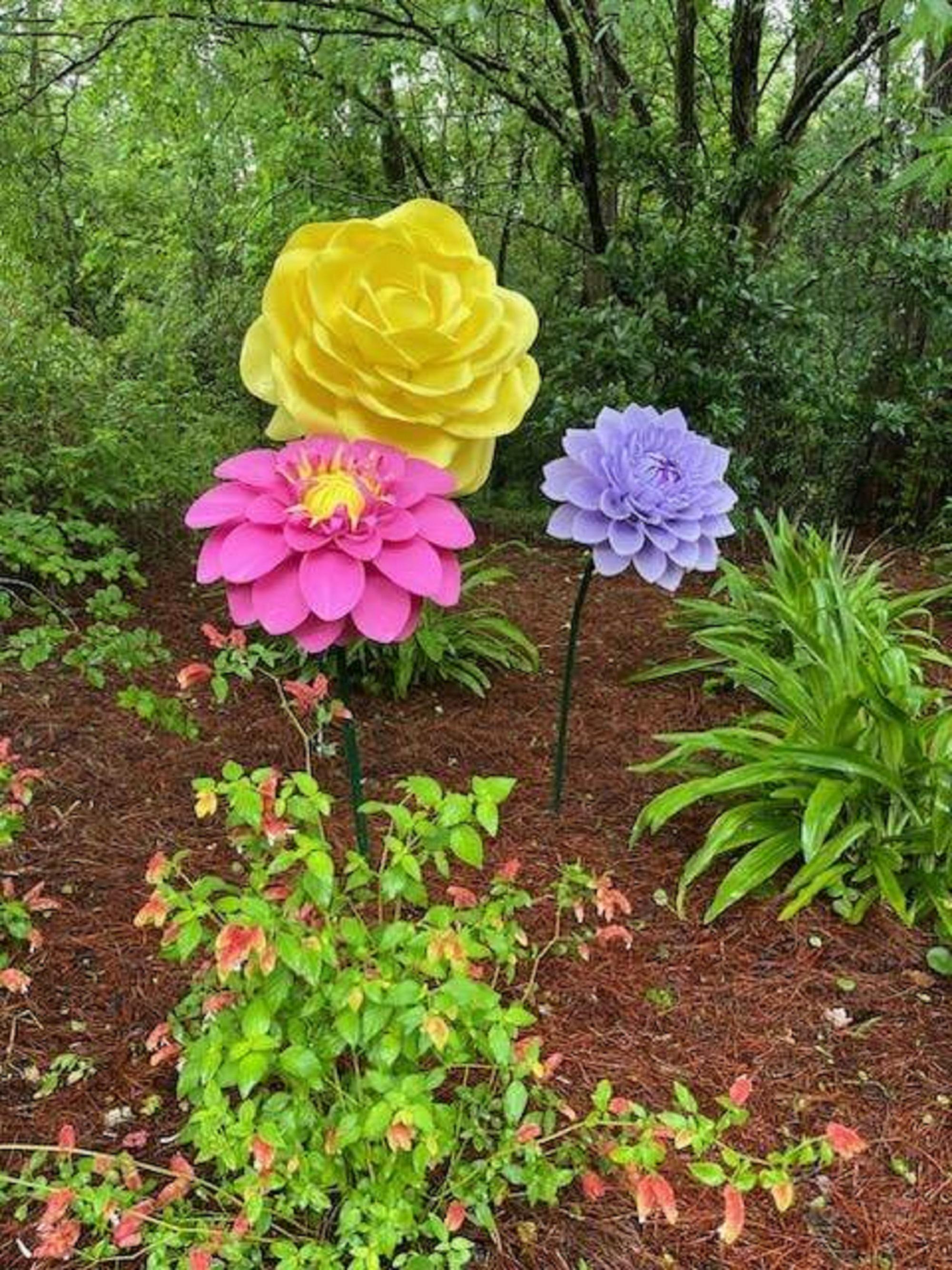 Custom Oversized Flowers with Stem/Custom Type Color and Size/ /Sizes listed in diameter of flower head/More info and video in description