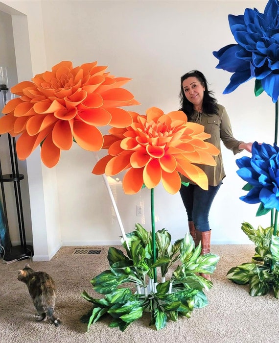 Oversized Foam Flowers With Stem/custom Type Color Size/sizes Listed in  Diameter of Flower Head/more Info & Video in Description Below 