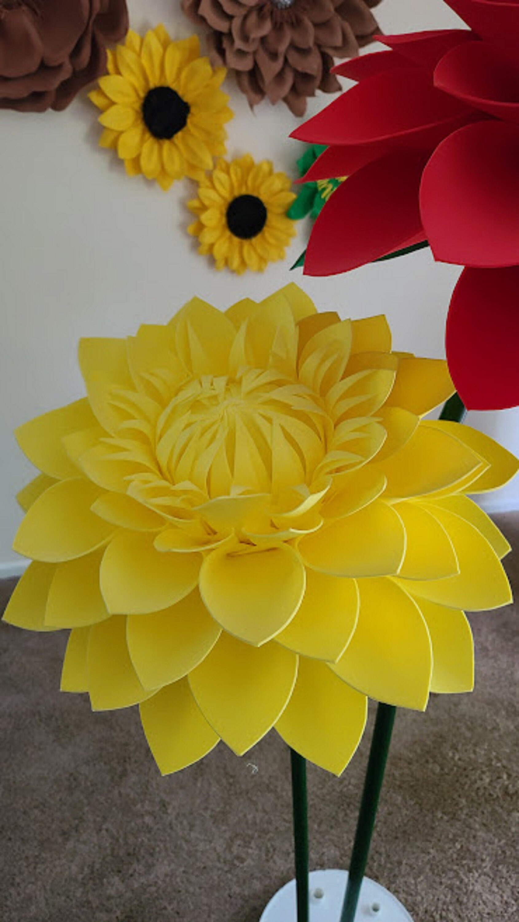 Oversized Foam Flower With Stem/custom Types 4-6 Ft Tall/colors/flowers ...