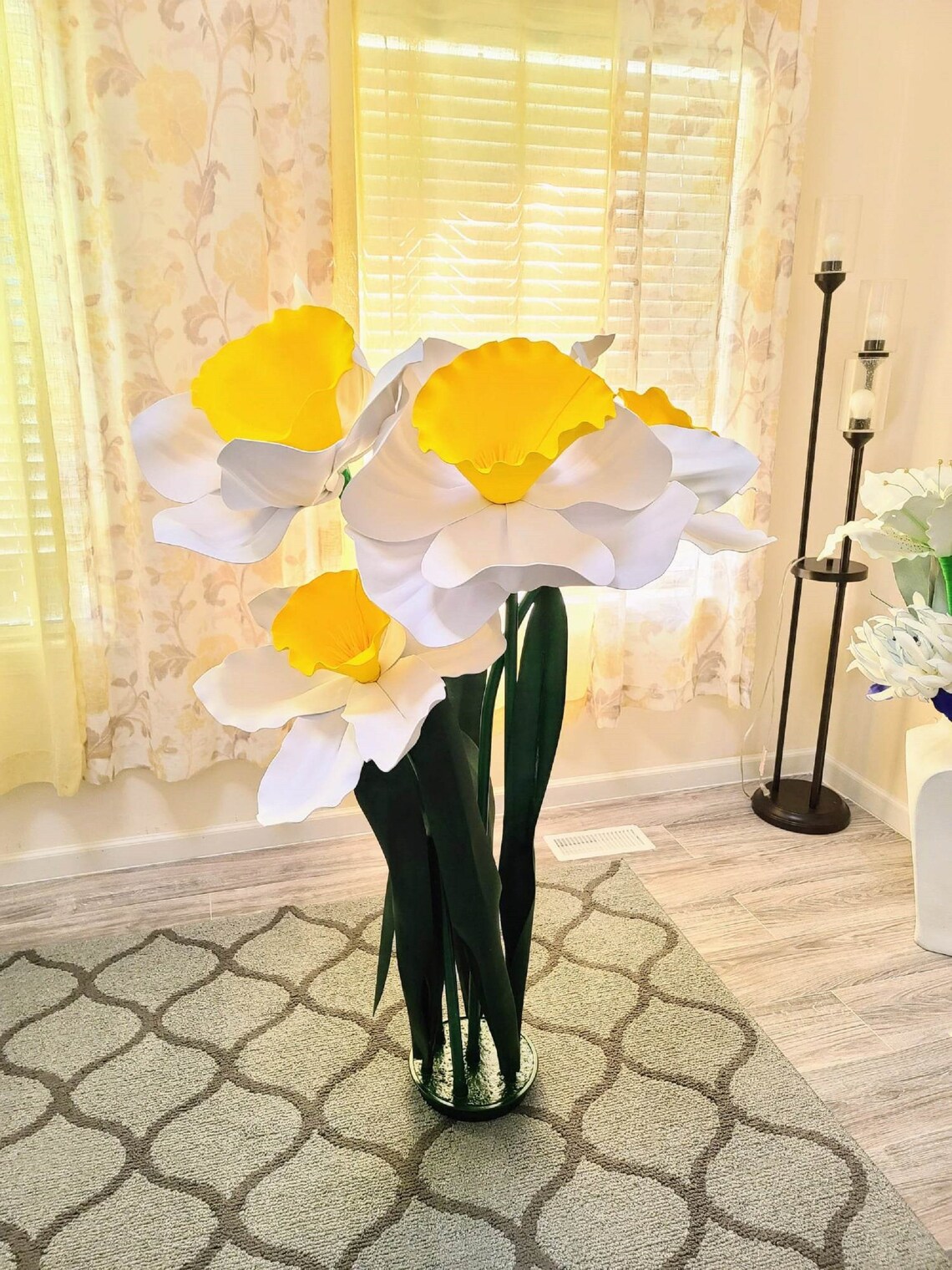 Giant Oversized Foam Daffodils With Stem Bush/5ft Tall/custom Colors