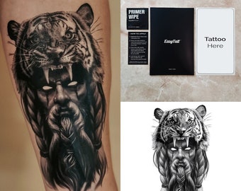 Temporary Tattoos Long Lasting Quality Realistic Temp Tattoo Sheets – Gatekeeper - Organic Ink Waterproof High Quality Fake Tattoos