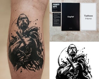 Temporary Tattoos Long Lasting Quality Realistic Temp Tattoo Sheets – Warrior Woman - Organic Ink Waterproof High Quality Fake Tattoos
