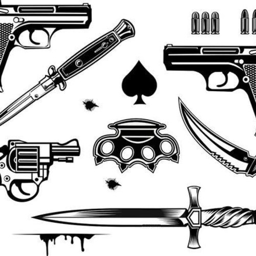 Gangster Temporary Tattoos Thug Temporary Tattoos Gang Etsy