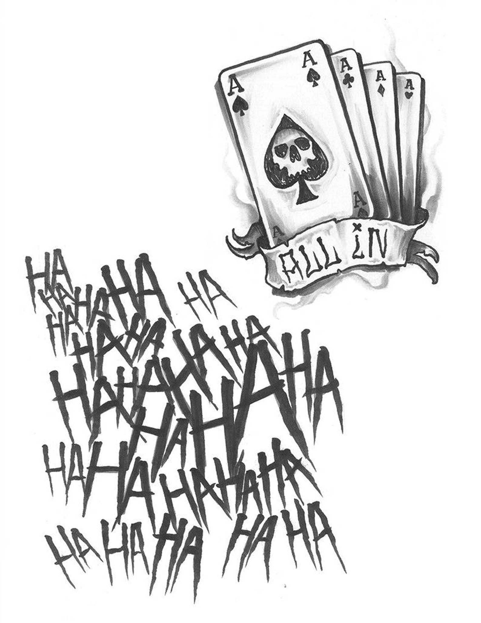 The Joker Temporary Tattoos Joker Temporary Tattoo Suicide Etsy