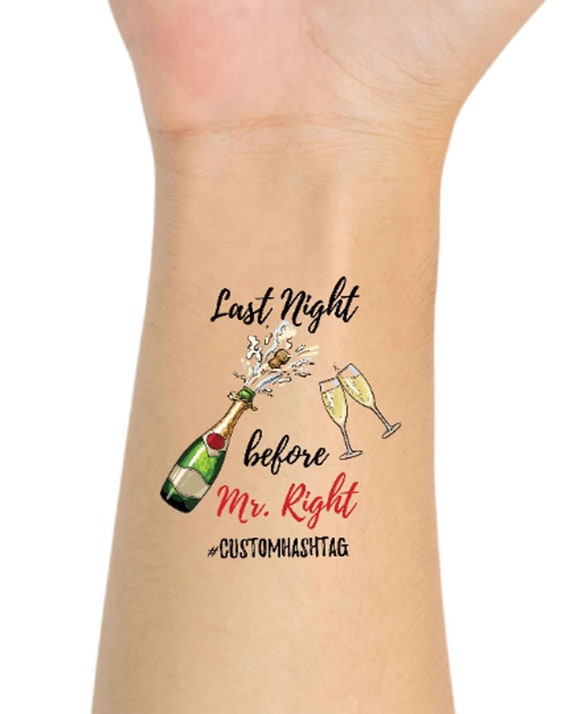 Bachelorette Party Temporary Tattoos Bachelorette Tattoo Etsy