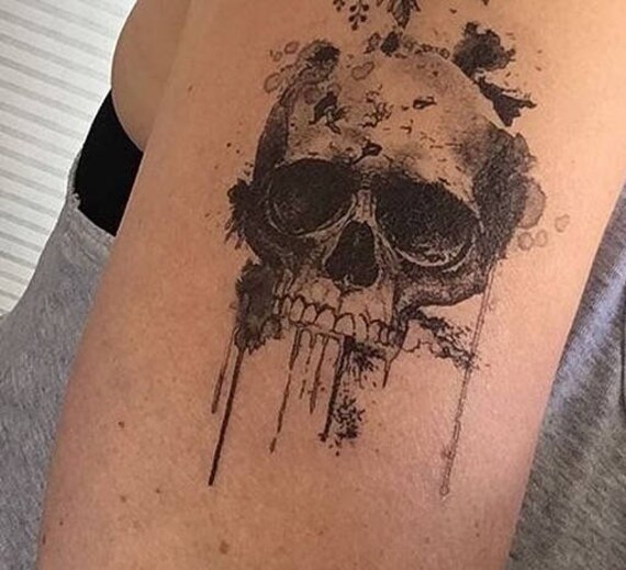 Tete De Mort Tatouage Temporaire Tatouage Temporaire Faux Etsy Canada Tete De Mort Tatouage Temporaire Tatouage Temporaire Faux Etsy Canada