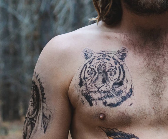 Tijger Tattoo dierlijke tijdelijke Tattoo nep | Etsy Nederland