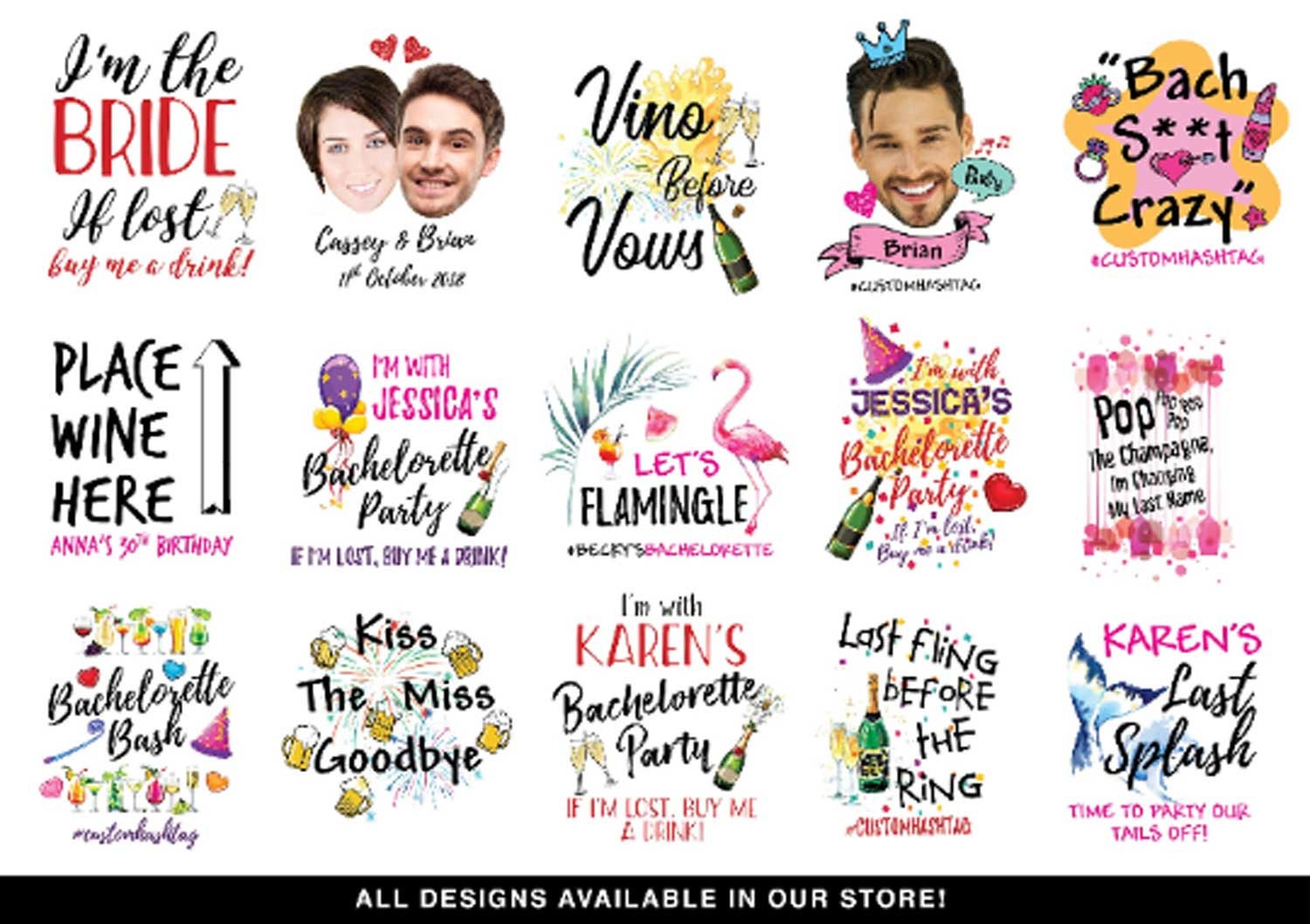 Bachelorette Party Temporary Tattoos Bachelorette Tattoo Etsy