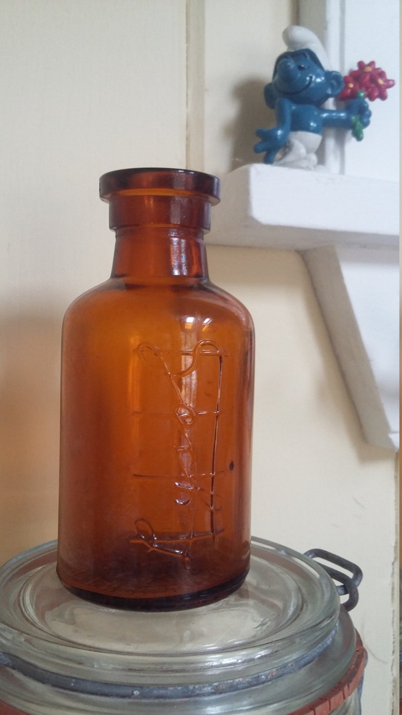 Sweet brown glass vintage Lysol bottle in immaculate condition Etsy