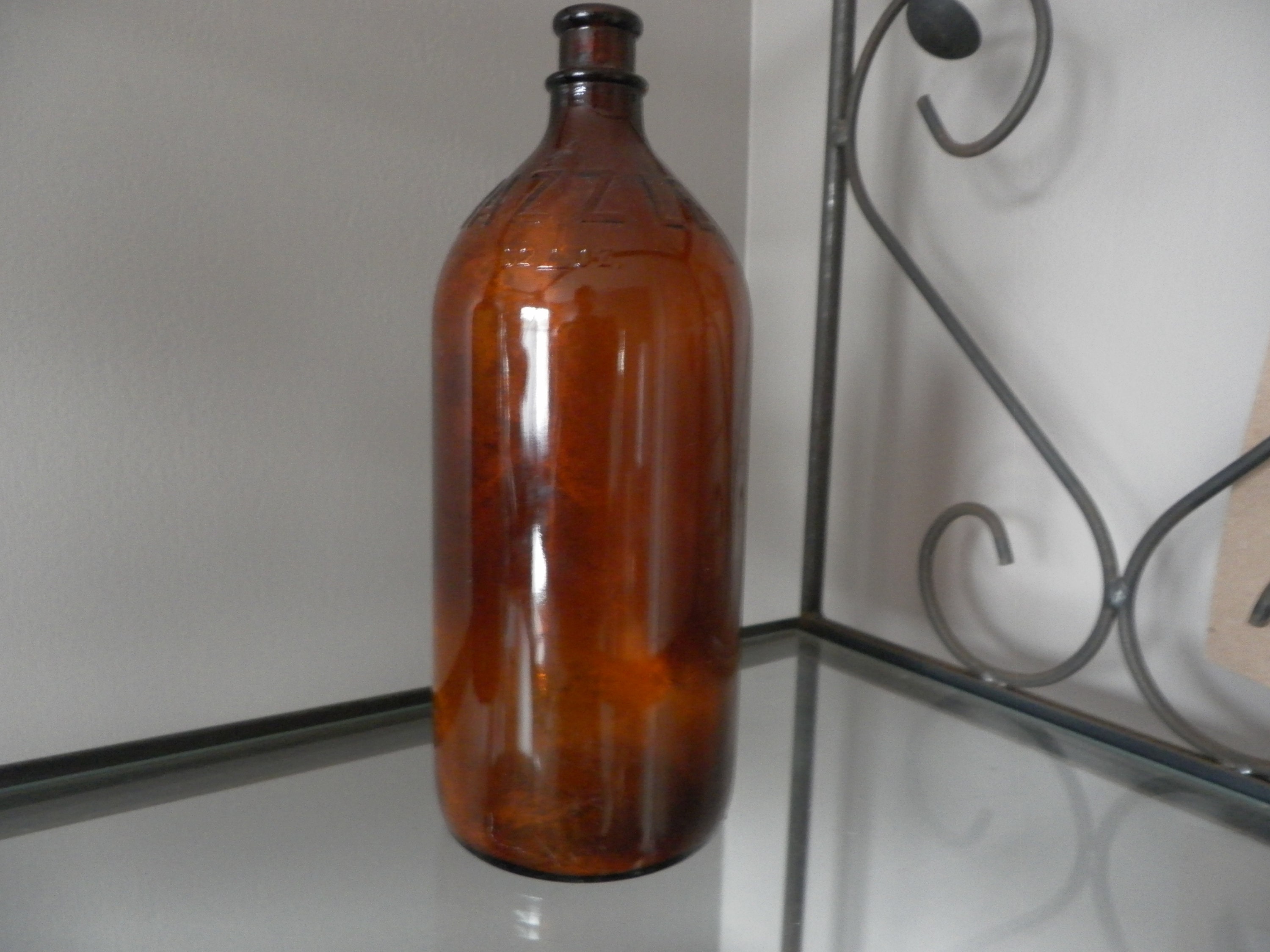 Old Dazzle Bottle Brown Glass Vintage Condition 1924 Dazzle Bleach Amber Bottle J. L. Prescott