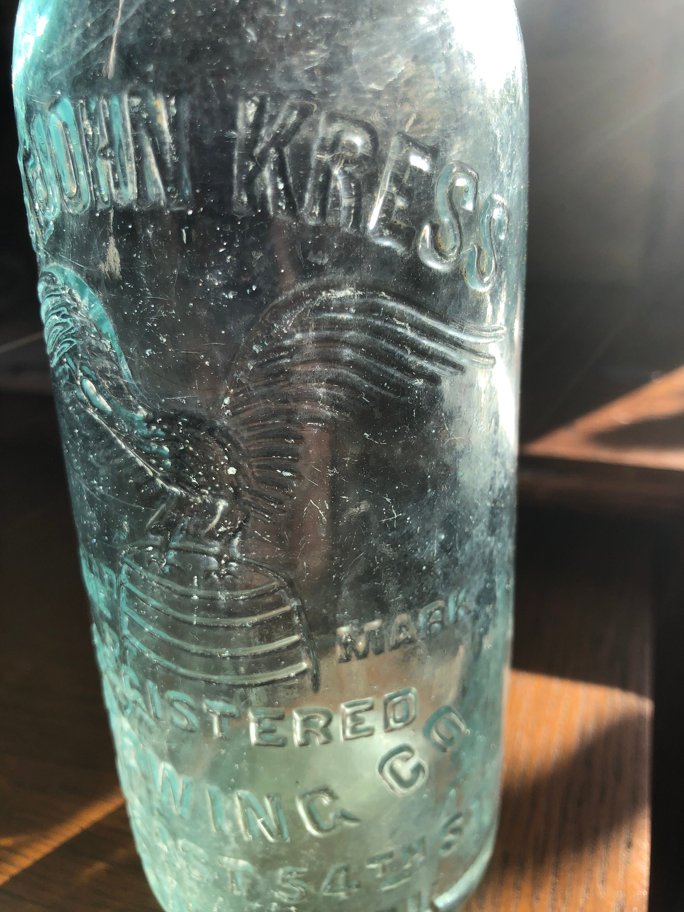 John Kress Brewing Co New York Blob Top Bottle in Good Vintage