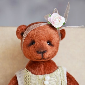 Plushie teddy bear toy artist teddy  bear toy one of a kind