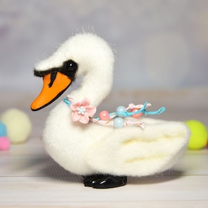 Miniature swan toy stuffed swan toy plush swan toy image 1