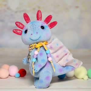 Art doll axolotl toy mini plushie axolotl toy for Blythe dolls
