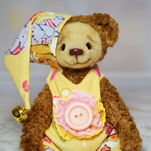 Urso de pelúcia de mohair de pelúcia, urso de pelúcia artista, brinquedo único