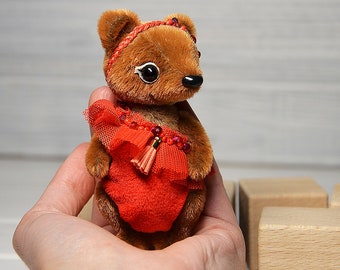 Artist mini bear miniature bear for Blythe dolls