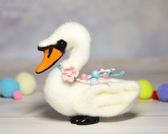 Miniature swan toy stuffed swan toy plush swan toy