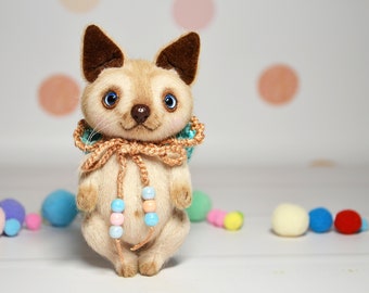 Miniature siamese kitten stuffed siamese cat for Blythe dolls