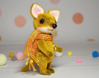 Artist fox toy miniature fox stuffed fox plush fox for Blythe