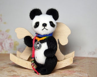 Miniature panda bear toy ollectible panda bear toy