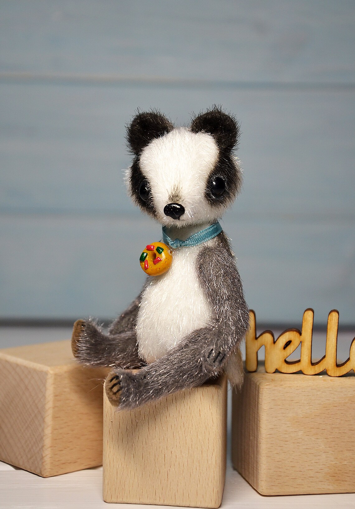 Mini badger plush badger stuffed badger ooak badger toy Etsy