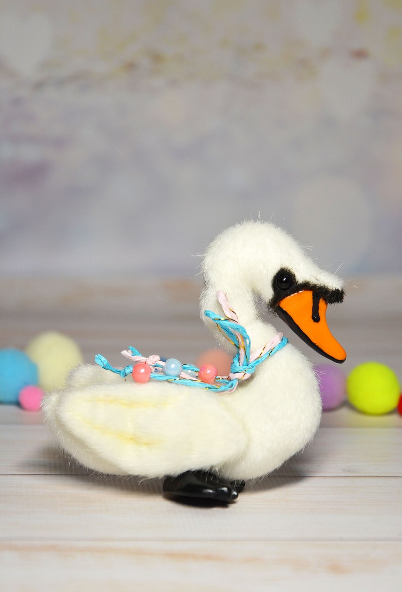 Miniature swan toy stuffed swan toy plush swan toy image 4