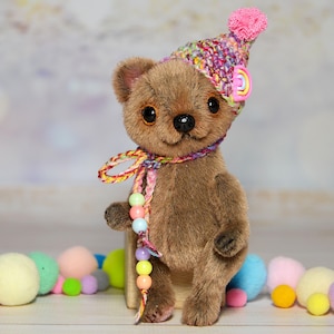 Mini plushie teddy bear toy art doll teddy bear for Blythe dolls