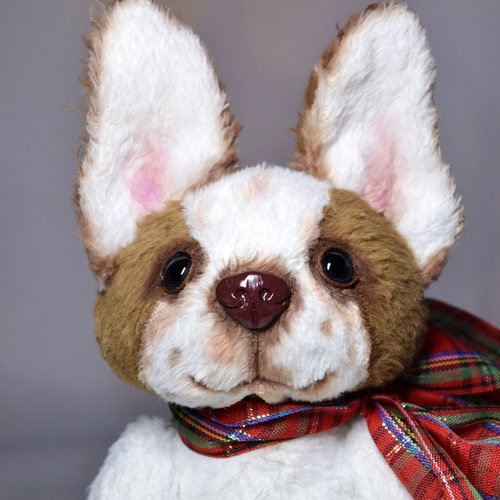 Stuffed bulldog plush french shops bulldog OOAK artist french bulldog