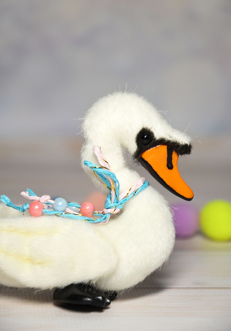 Miniature swan toy stuffed swan toy plush swan toy image 5