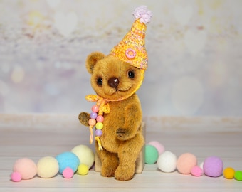 Mini plushie teddy bear toy art doll birthday gift