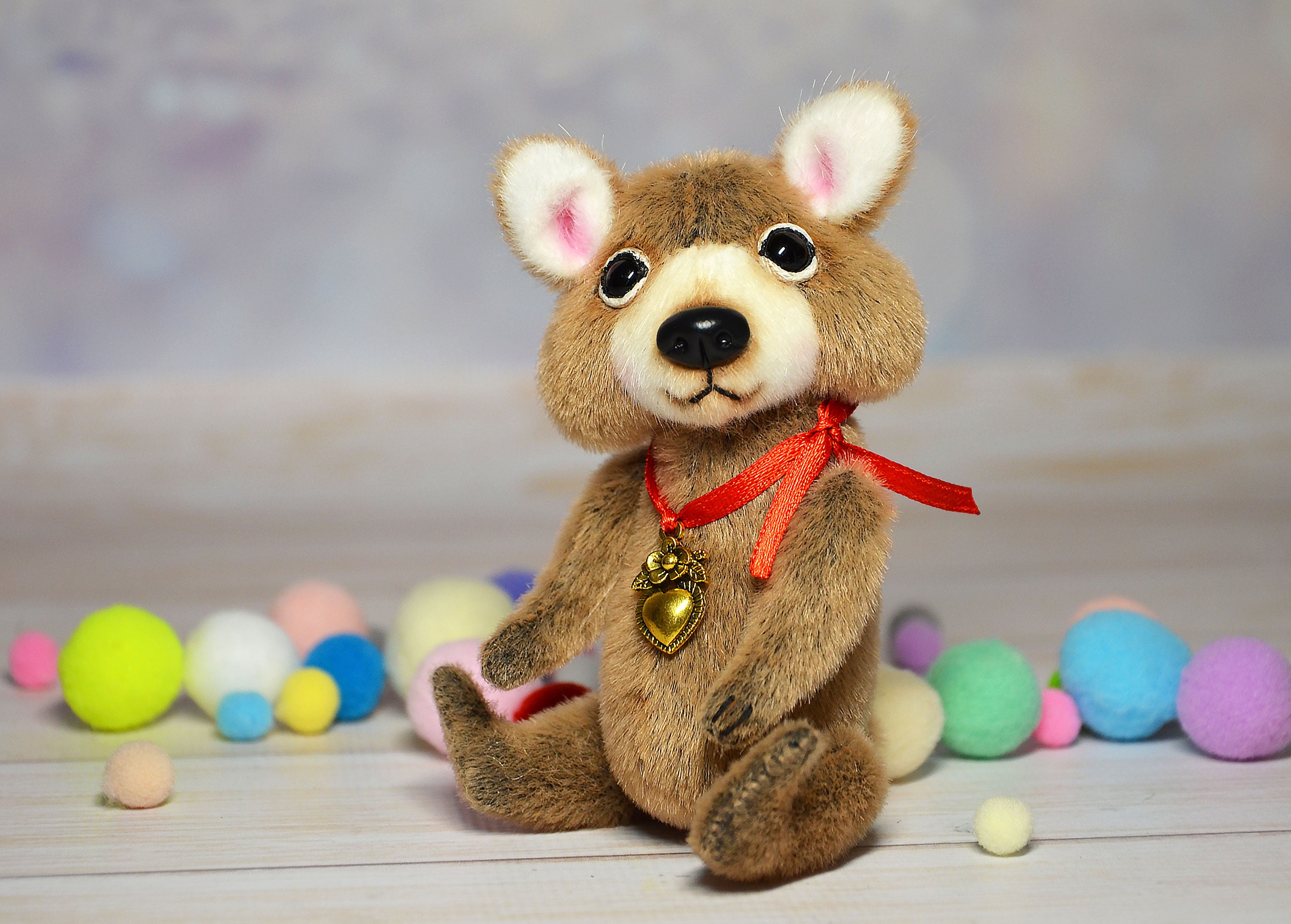 作家 ミニチュア テディベア ミニチュアベア ドールハウス ドール