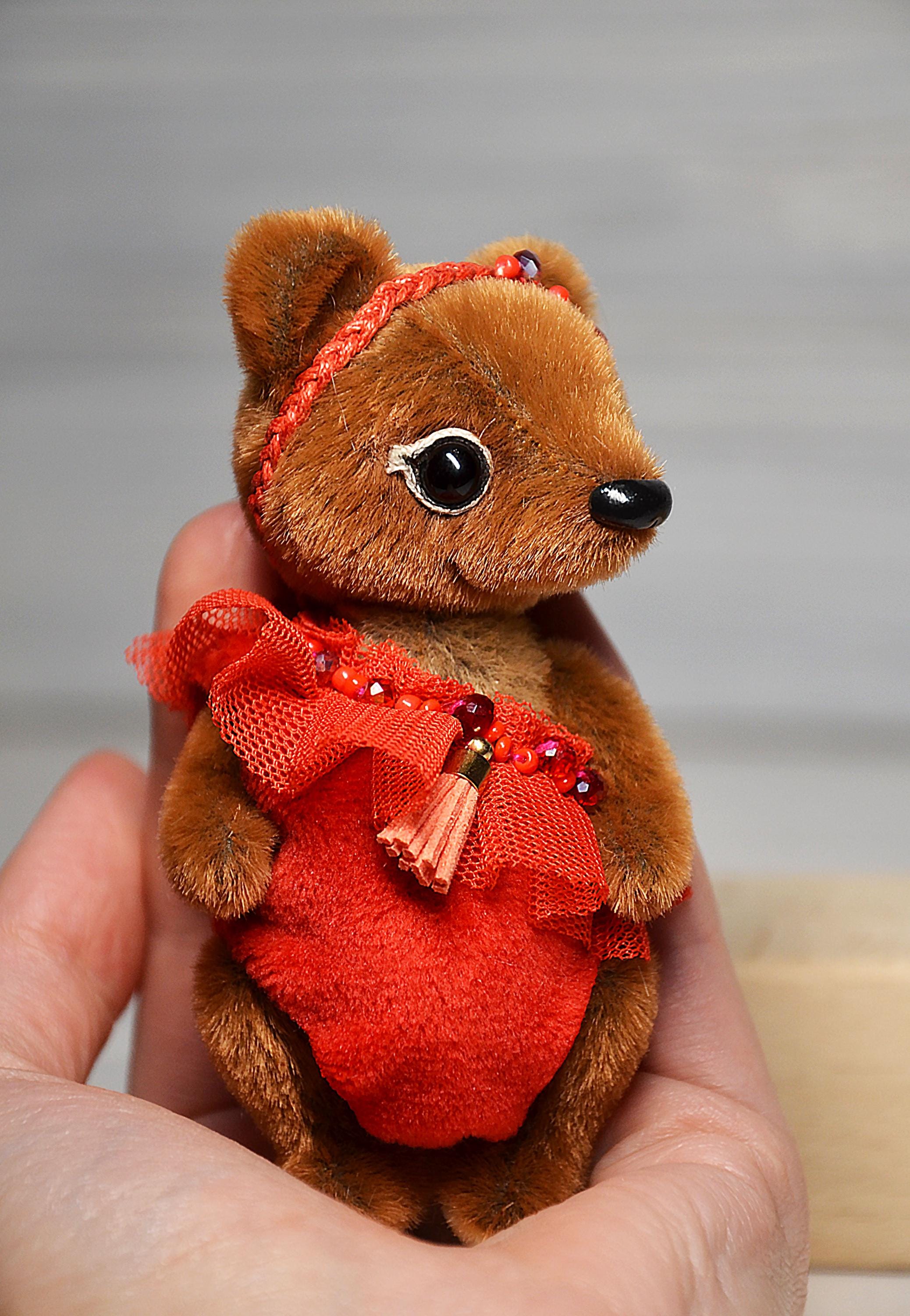 ブライス人形用のミニぬいぐるみテディベアおもちゃアートドール