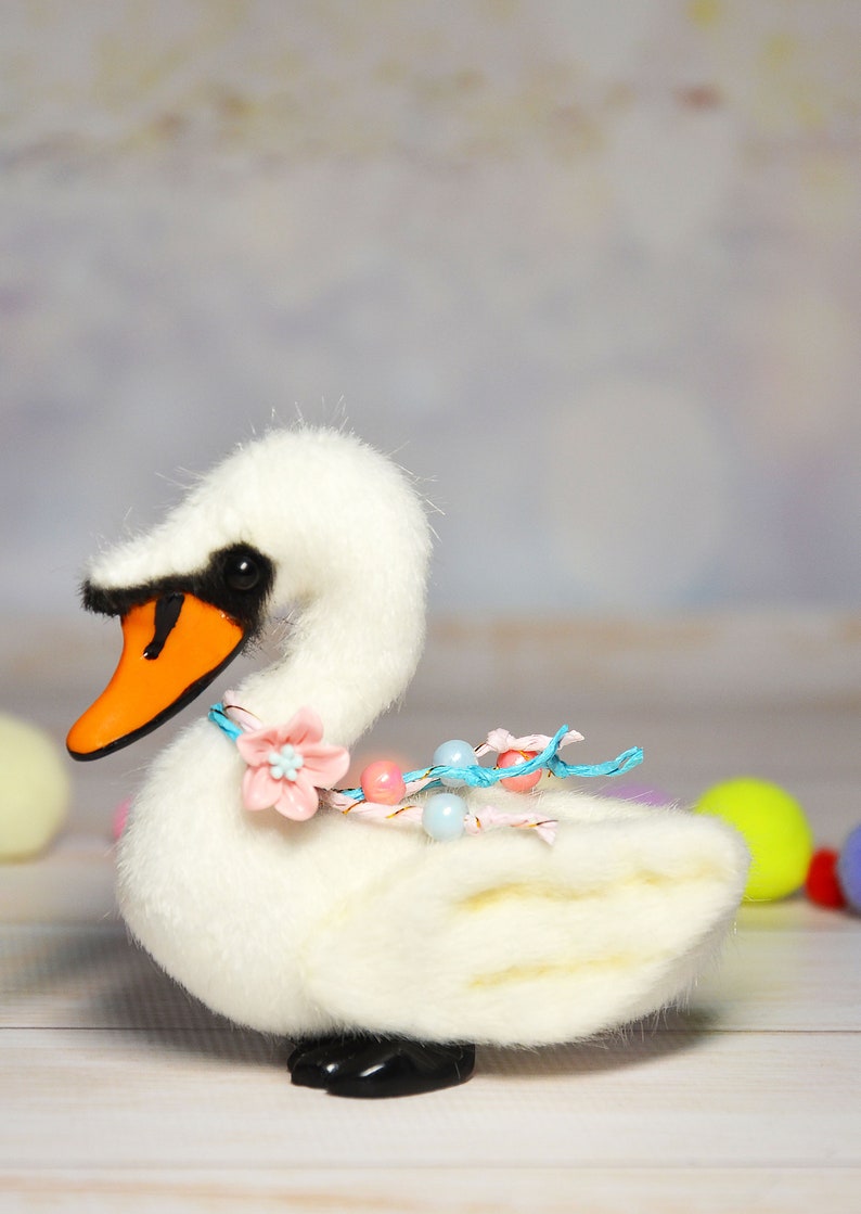 Miniature swan toy stuffed swan toy plush swan toy image 6