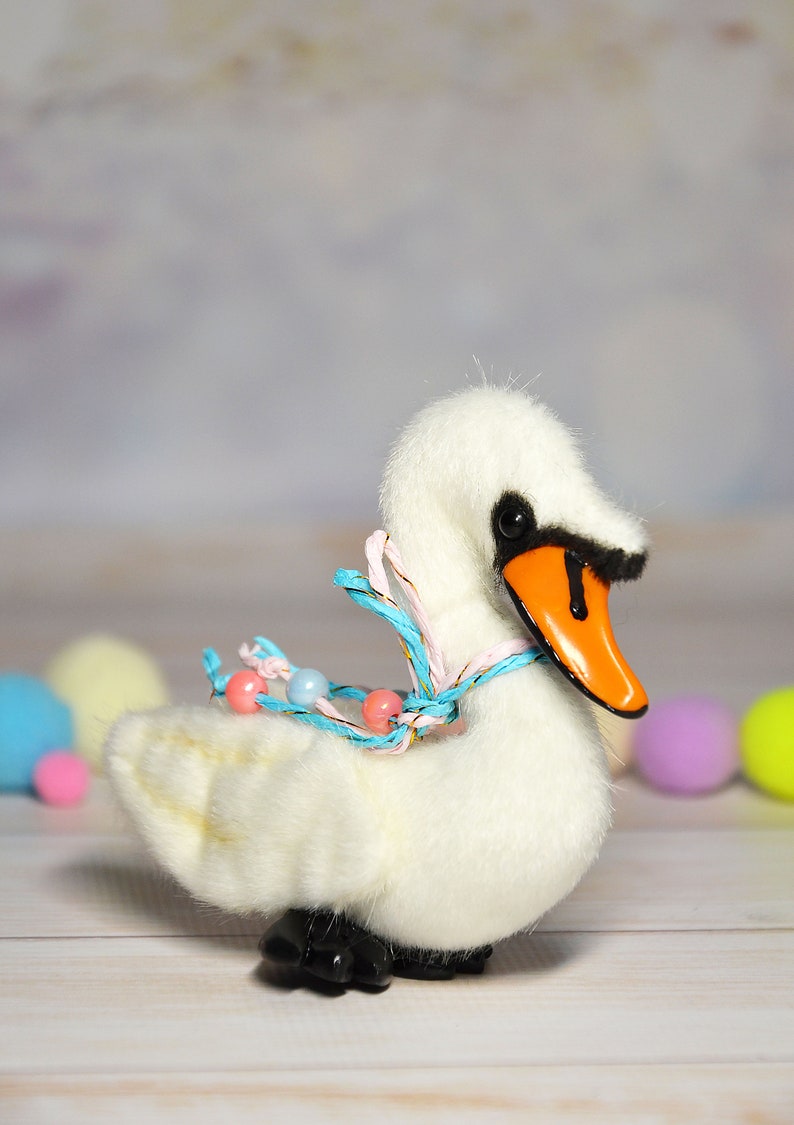 Miniature swan toy stuffed swan toy plush swan toy image 7