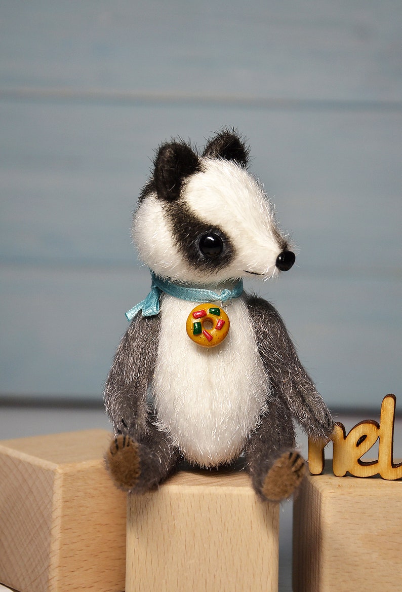Mini Badger Plush Badger Stuffed Badger Ooak Badger Toy - Etsy