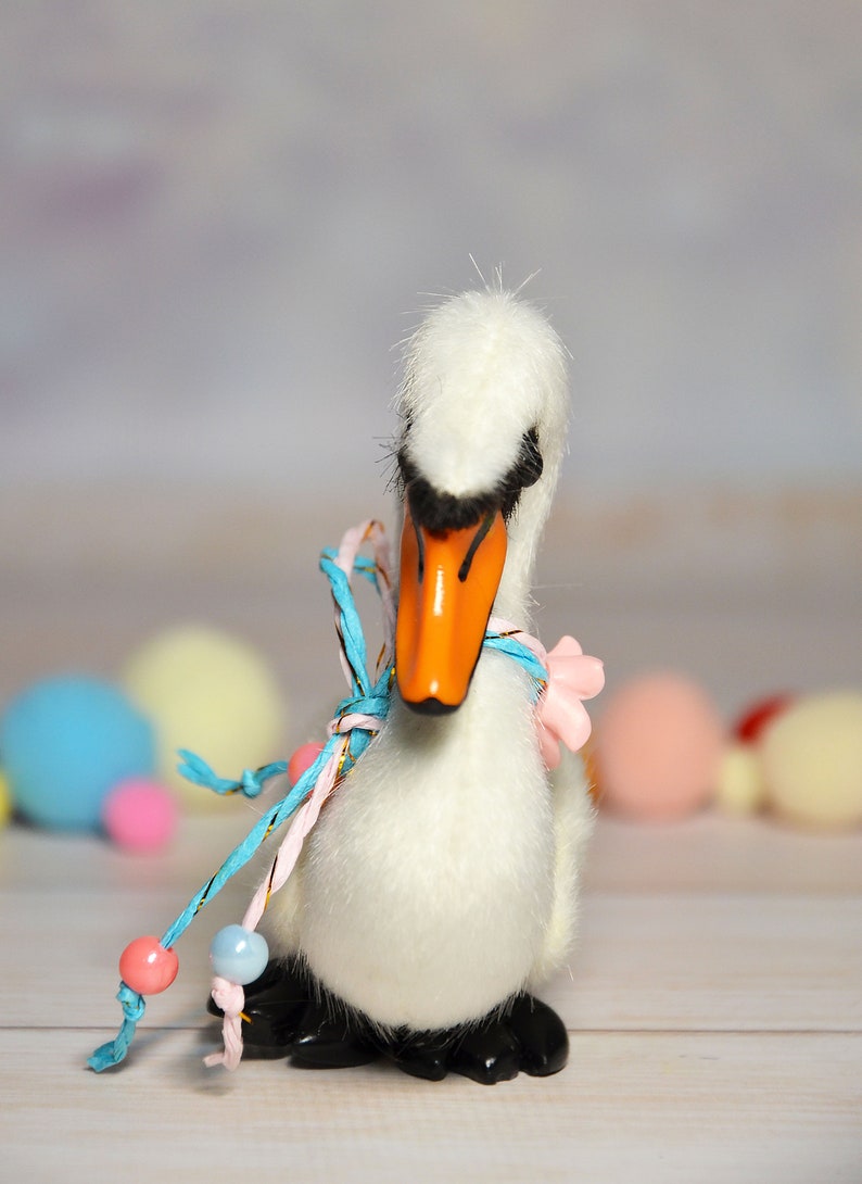 Miniature swan toy stuffed swan toy plush swan toy image 8