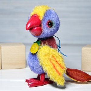 Art doll plushie parrot toy cute mini parrot toy for dolls