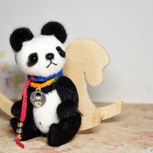 Mini plushie panda bear toy art doll panda bear toy