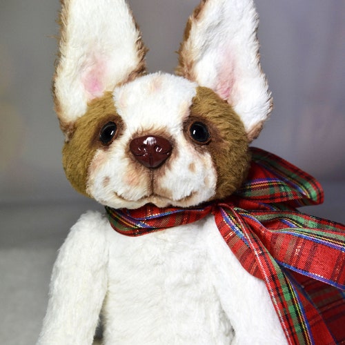 Stuffed bulldog plush french shops bulldog OOAK artist french bulldog