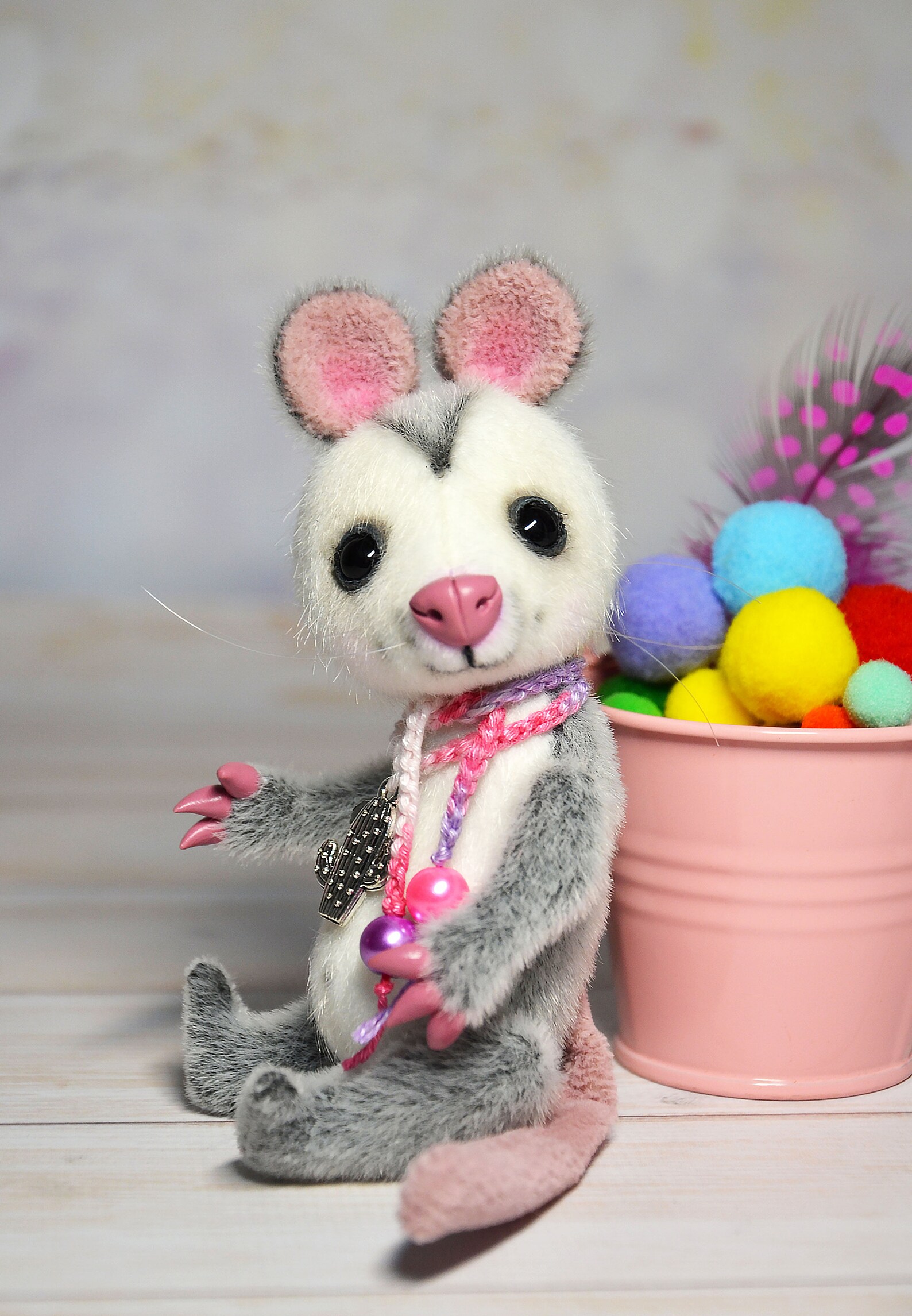 Miniature possum toy Blythe pet stuffed opossum toy Etsy