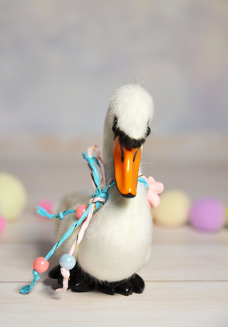 Miniature swan toy stuffed swan toy plush swan toy image 9