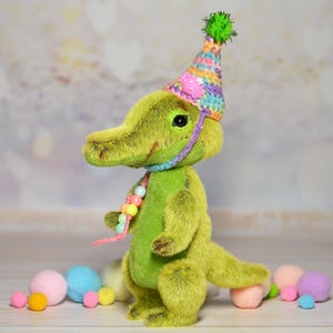 Mini plushie crocodile toy art doll crocodile toy for Blythe