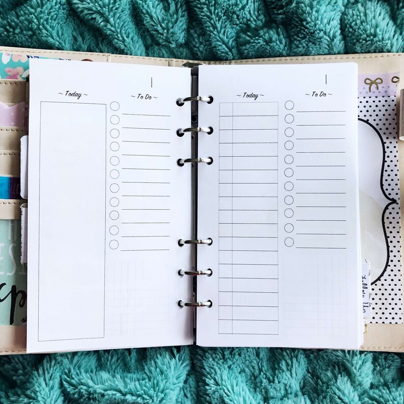 RINGS Untimed Daily Daily To Do Inserts Day On One Page Personal Size Personal Wide Timed Daily Hourly Daily