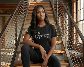 Big Capricorn Energy SVG PNG | Zodiac Shirt Design | Quote Cut File | Sleeve & Chest Design