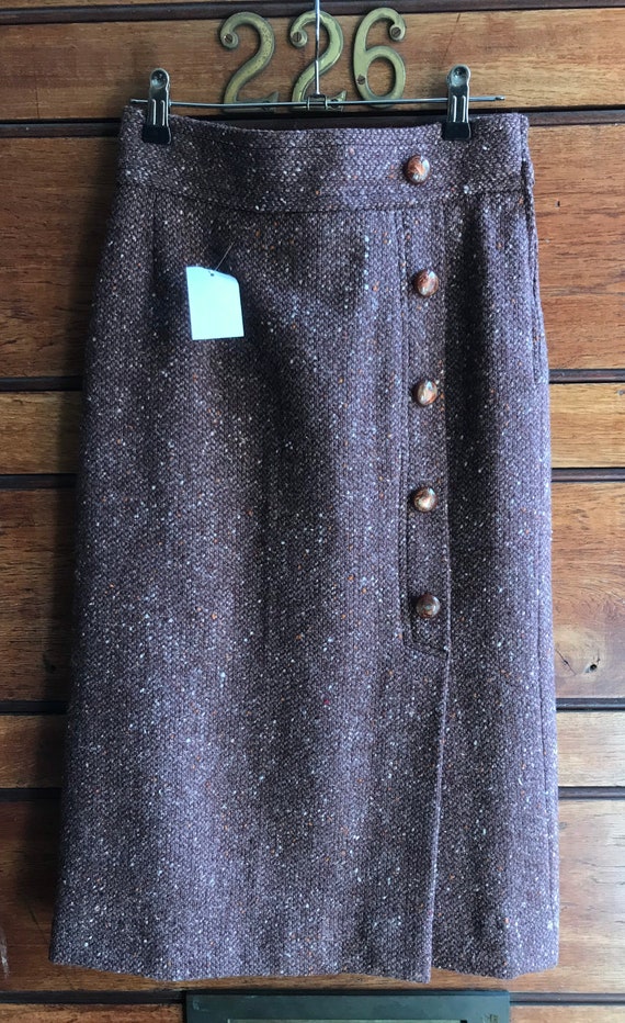 1970s Tweed Pencil Skirt