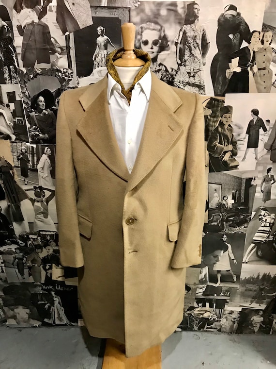 1970s gents camel wool coat