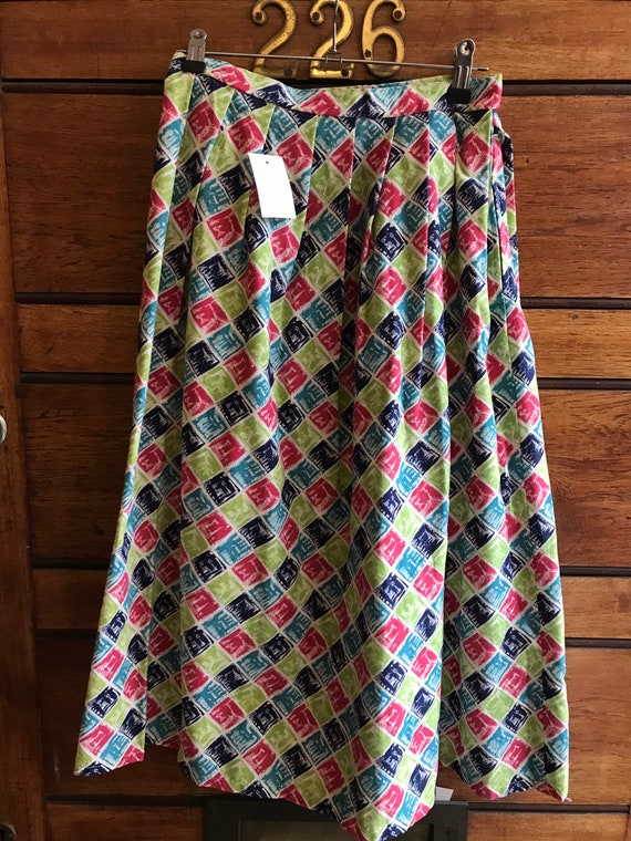 NOS 1950s cotton circle skirt