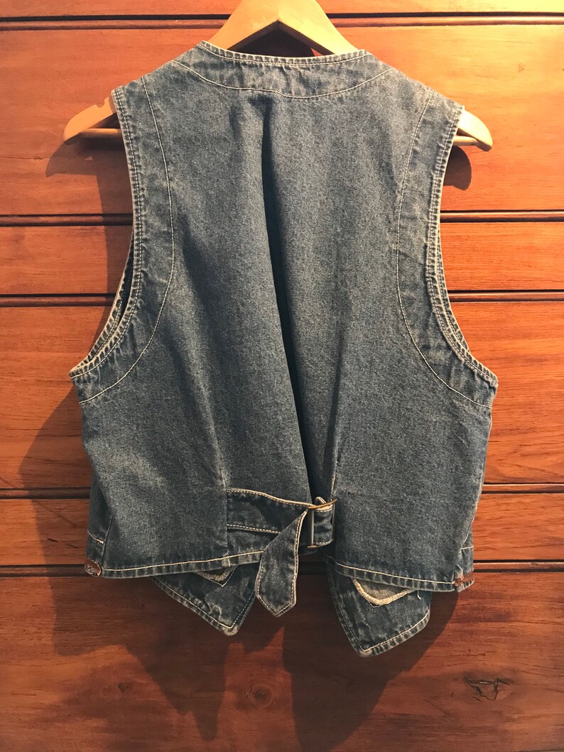1980s Embellished Denim Gilet