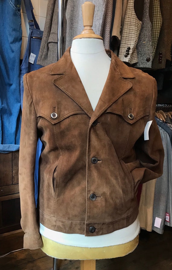 1970s Brown Suede Bomber