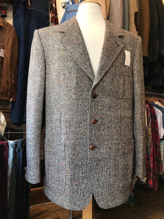 1970s brown fleck tweed jacket